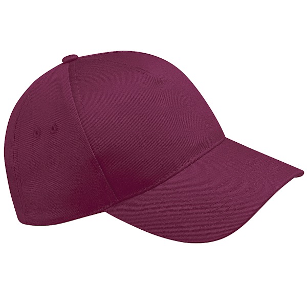 Beechfield Unisex Ultimate 5 Panel Baseball Cap (2-pack) One Burgundy One Size