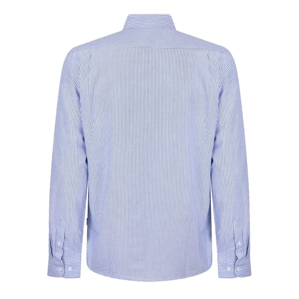 Peter Werth Herr Pinstripe Regular Långärmad Skjorta S Marinblå/Vit Navy/White S
