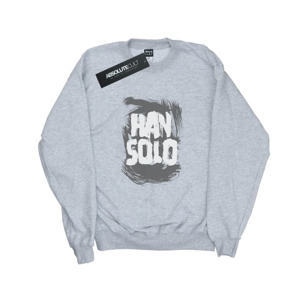 Star Wars Girls Han Solo Text Sweatshirt 12-13 år Sport Gre Sports Grey 12-13 Years