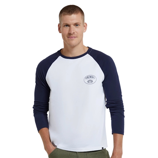 Animal Mens Sander Organic Long-Sleeved T-Shirt XXL Mörkblå Dark Blue XXL