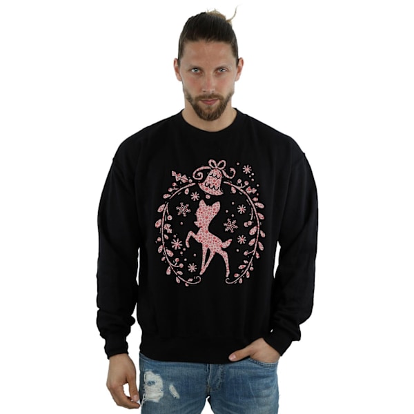 Disney Herr Bambi Julkrans Sweatshirt S Svart Black S