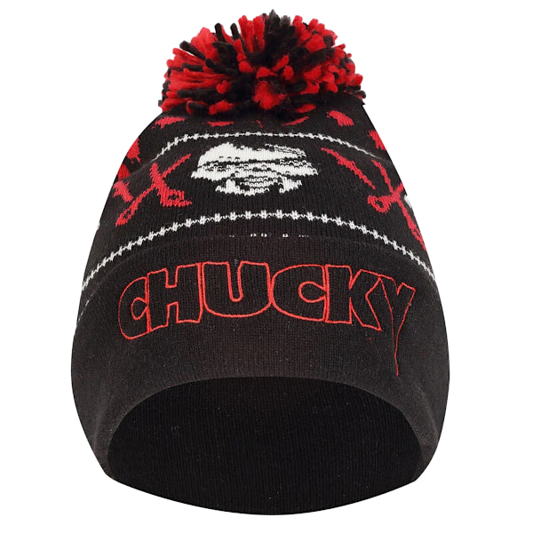 Childs Play Chucky Pom Pom Akryl Mössa One Size Svart/Röd Black/Red One Size