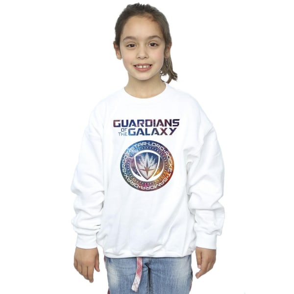 Marvel Girls Guardians Of The Galaxy Stars Fill Logo Sweatshirt White 12-13 Years