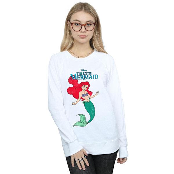 Disney Dam/Damer The Little Mermaid Line Ariel Sweatshirt M White M