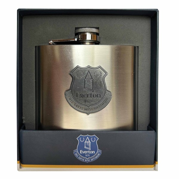 Everton FC Crest Höftflaska i rostfritt stål One Size Guld/Grå Gold/Grey One Size