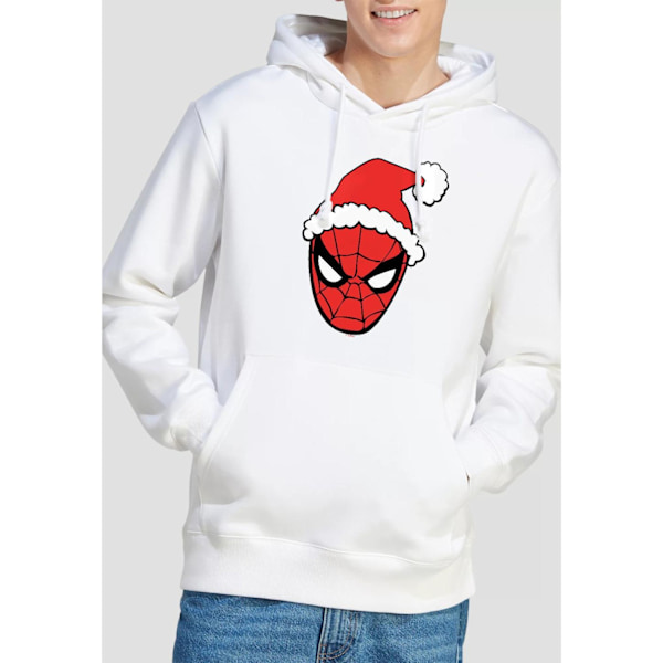Spider-Man Herr Tomteluva Hoodie M Vit White M