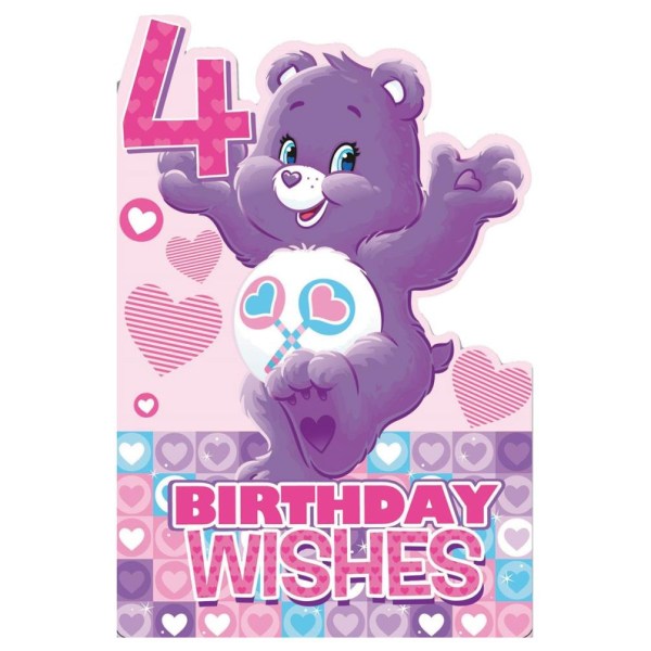 Care Bears 4th Birthday Greetings Card One Size Mångfärgad Multicoloured One Size