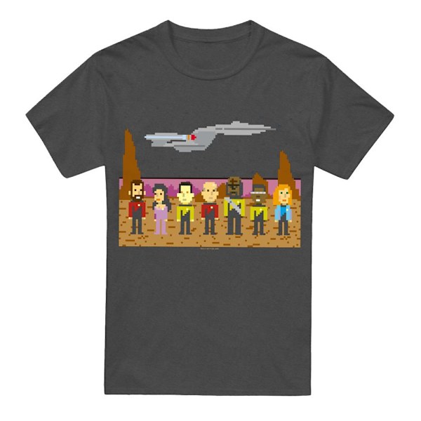 Star Trek Unisex Vuxen The Next Generation Trexel Crew T-Shirt Charcoal M