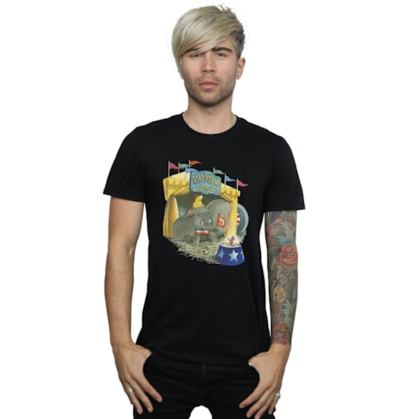 Disney Mens Dumbo Circus T-Shirt S Svart Black S