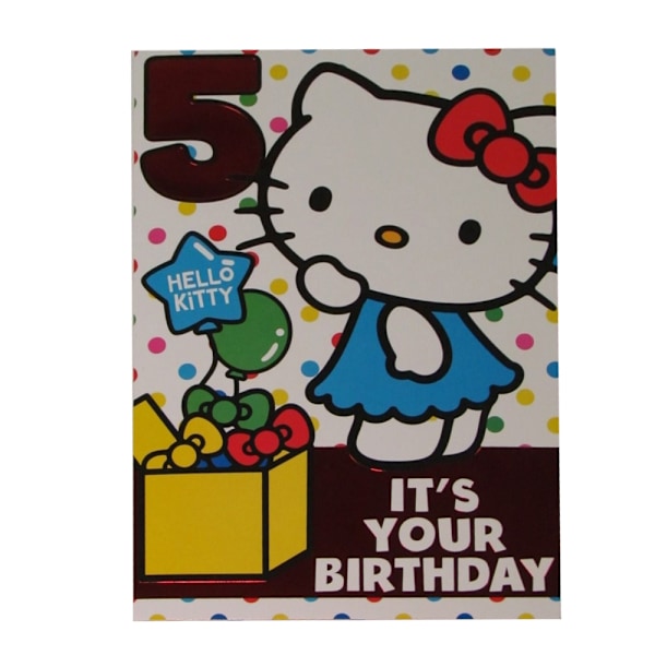 Hello Kitty It´s Your Birthday 5 Kort En Storlek Flerfärgad Multicoloured One Size
