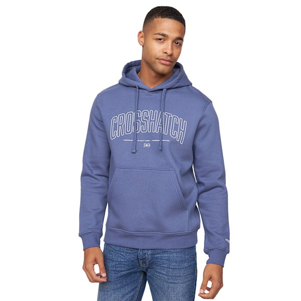 Crosshatch Durango Hoodie S Denim Blue för män Denim Blue S