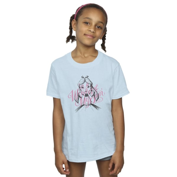 Disney Girls Alice In Wonderland In A World Of My Own Bomull T- Baby Blue 3-4 Years