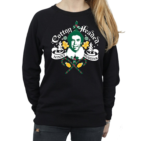 Elf Dam/Damer Headed Ninny Muggins Sweatshirt L Svart Black L