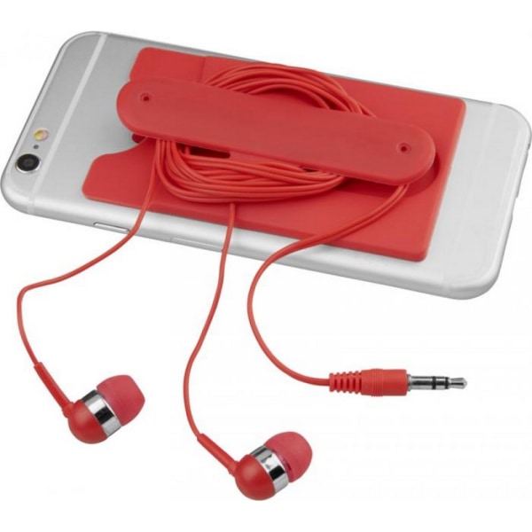 Bullet Wired Earbuds Och Silikon Telefonplånbok One Size Röd Red One Size