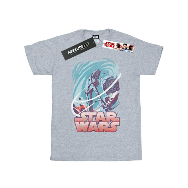 Star Wars Girls Hoth Swirl Bomull T-shirt 7-8 År Sports Grey Sports Grey 7-8 Years