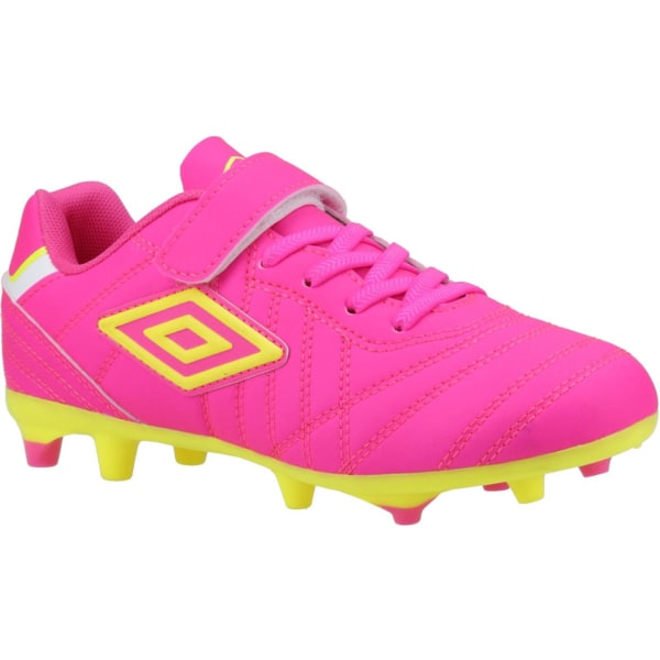 Umbro Speciali Liga fotbollsskor i fast läder för barn Hot Pink 3 UK