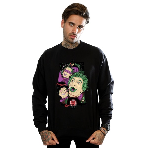 DC Comics Herr Batman TV-serie Rogues Gallery Sweatshirt S Svart Black S