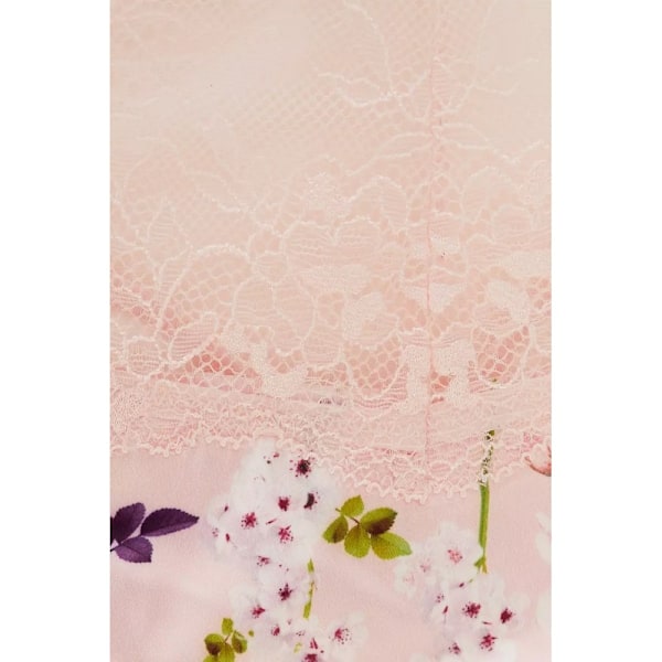 Vacker dam/dam satin trosa med blommor 12 UK blekrosa Pale Pink 12 UK