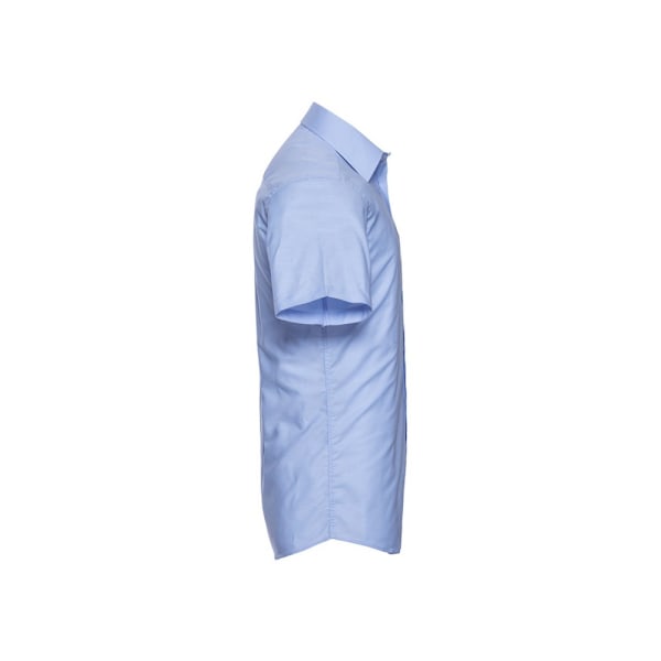 Russell Collection Herr Oxford Skräddarsydd Kortärmad Skjorta 16. Oxford Blue 16.5in