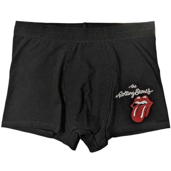 The Rolling Stones Unisex Adult Logo Boxer Shorts S Black Black S