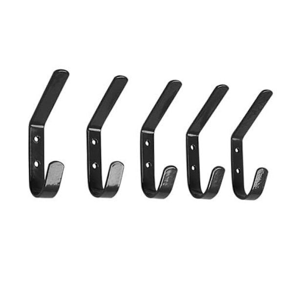 Stubbs Hat & Coat Hooks (Set Of 5) One Size Black Black One Size