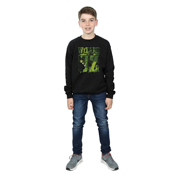 Trollkarlen från Oz Pojkar Wicked Witch Logotyp Sweatshirt 12-13 År Black 12-13 Years