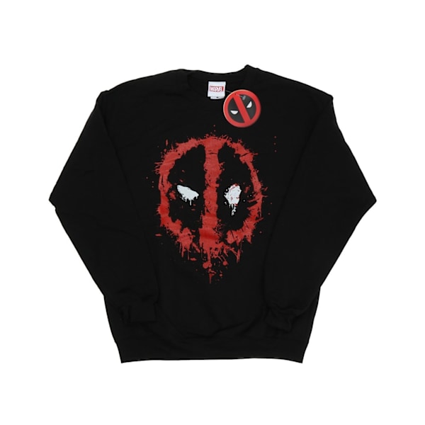 Marvel Deadpool Splat Face Sweatshirt M Svart Black M