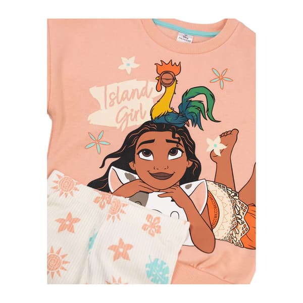 Moana Flicktröja & Joggingbyxor Set 8-9 År Flerfärgad Multicoloured 8-9 Years
