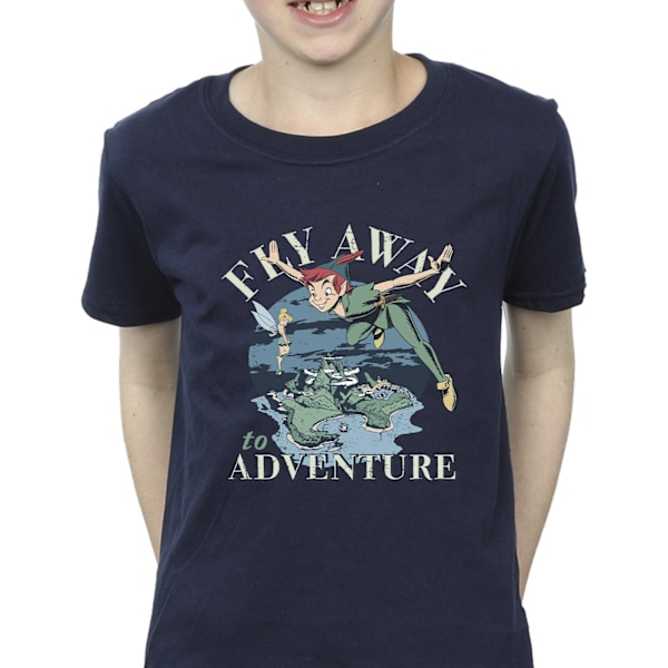 Disney Boys Peter Pan Fly Away To Adventure T-Shirt 9-11 år Navy Blue 9-11 Years