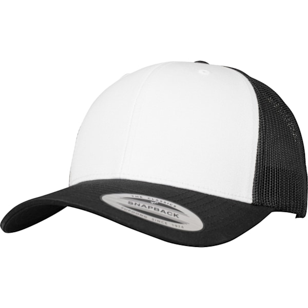Flexfit By Yupoong Retro Trucker Färgad Front Cap One Size Bl Black/White/Black One Size