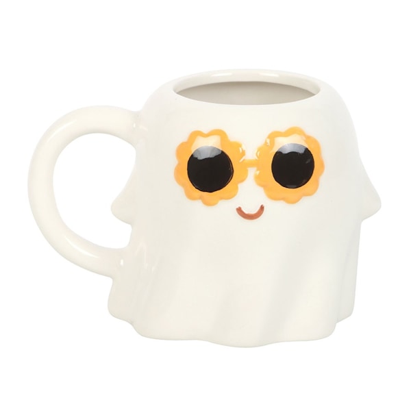 Something Different Groovy Ghost 500ml Mugg One Size Vit/Gul White/Yellow/Black One Size
