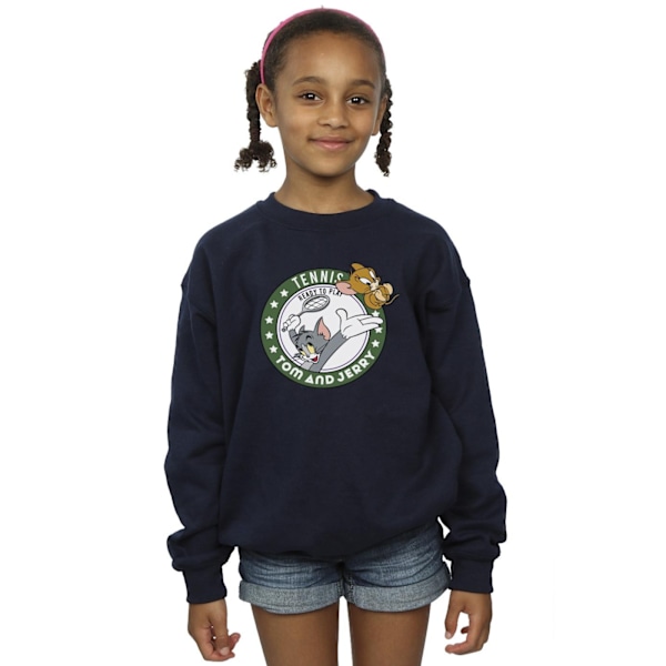 Tom And Jerry Girls Tennis Ready To Play Sweatshirt 9-11 År Navy Blue 9-11 Years