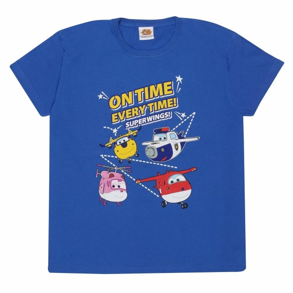 Super Wings Girls On Time Every Time T-shirt 3-4 år Royal Bl Royal Blue 3-4 Years
