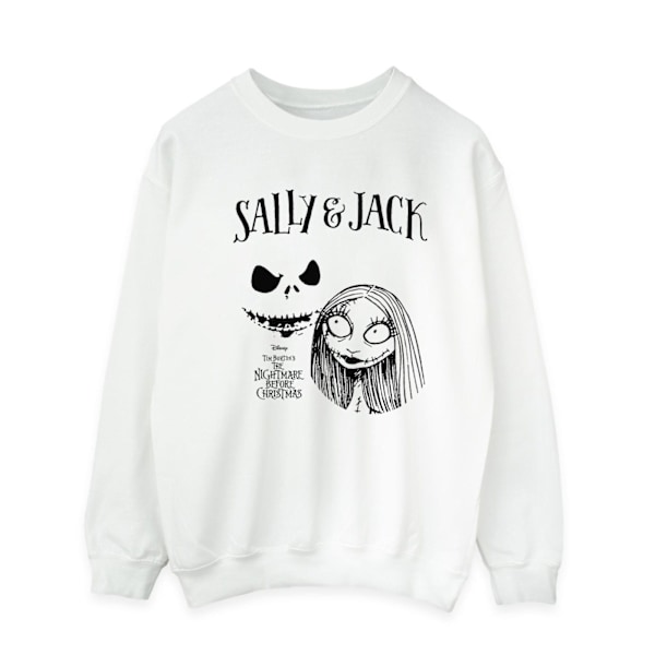 The Nightmare Before Christmas Herrarnas Jack och Sally Sweatshirt 3 White 3XL