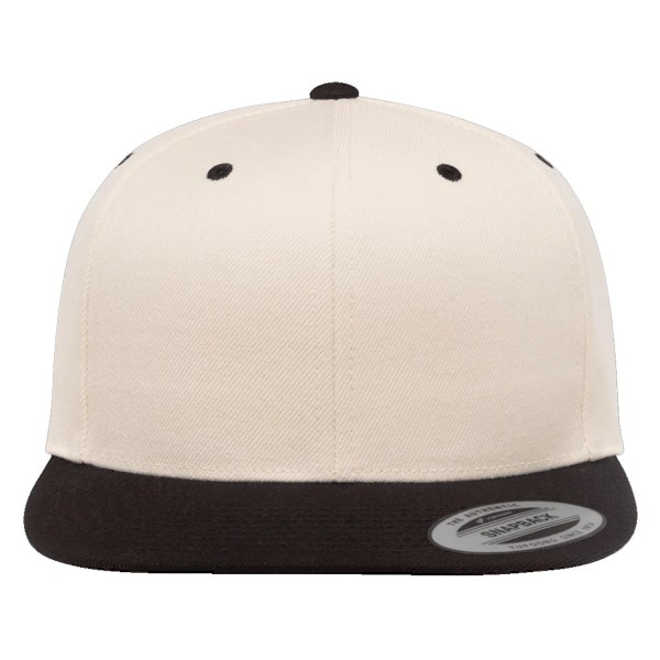 Yupoong Mens The Classic Premium Snapback 2-Tone Cap One Size N Natural/Black One Size