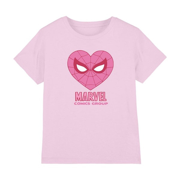 Spider-Man Barn/Kids Hjärta T-Shirt 7-8 År Ljusrosa Light Pink 7-8 Years