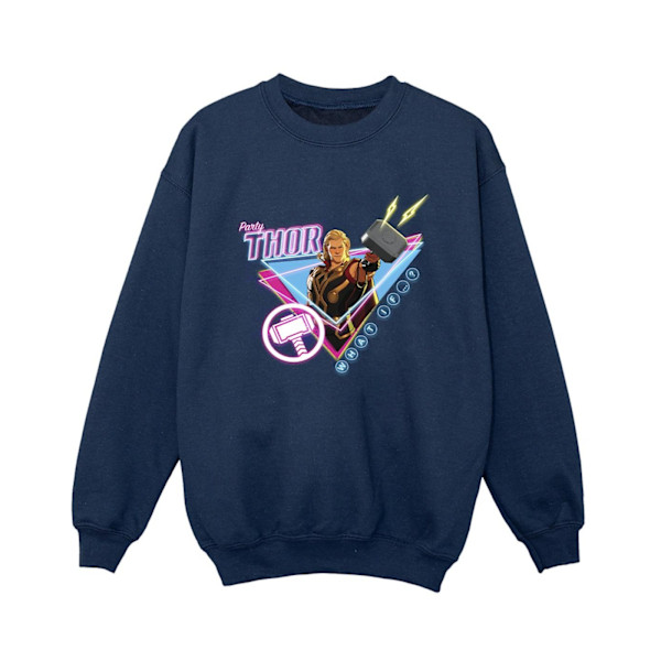 Marvel Boys What If Party Thor Alt Sweatshirt 5-6 år Marinblå Navy Blue 5-6 Years