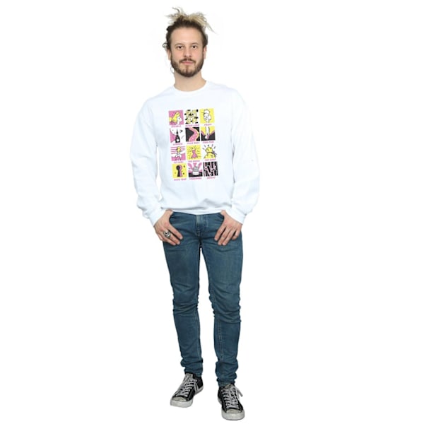 Disney Mens Tinkerbell Squares Sweatshirt M Vit White M