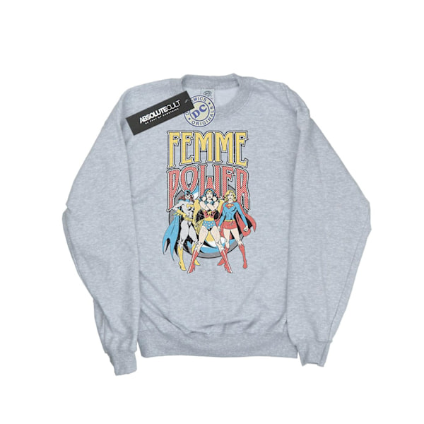 DC Comics Girls Wonder Woman Femme Power Sweatshirt 12-13 år Sports Grey 12-13 Years