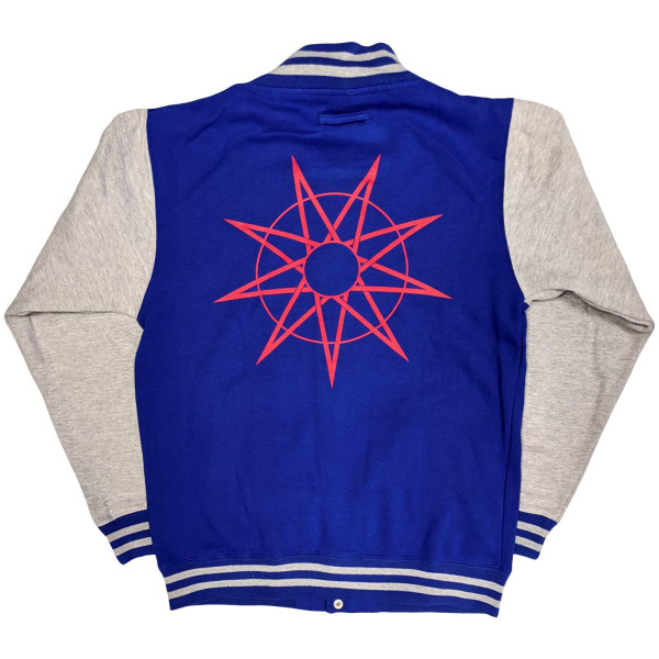 Slipknot Unisex Adult 9 Point Star Varsity Jacket S Blå/Grå Blue/Grey S