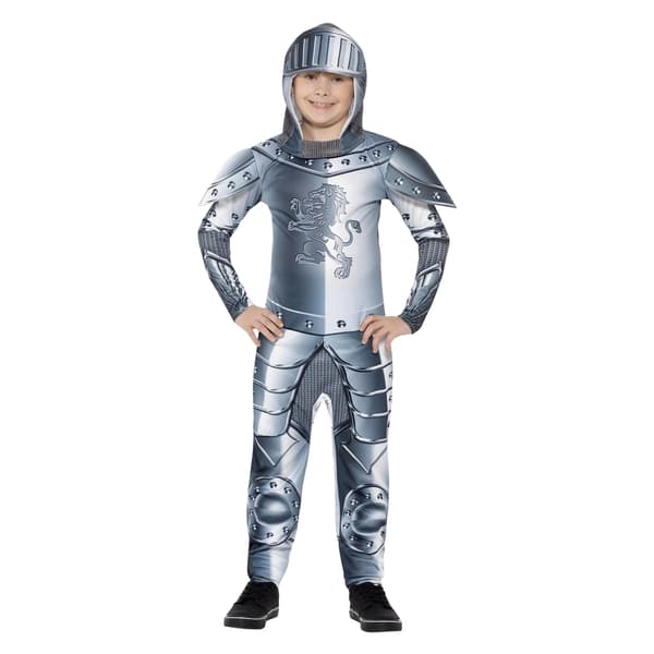 Smiffys Barn/Barn Deluxe Riddare Kostym med Rustning 4-6 Månader Silver 4-6 Months