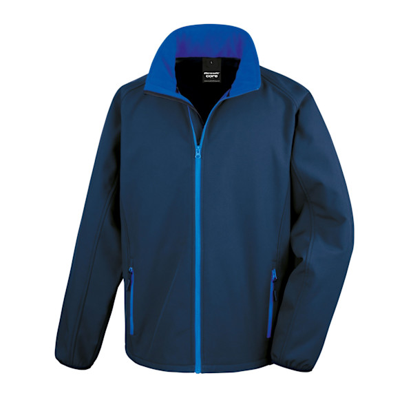 Result Core Mens Printable Soft Shell Jacket 4XL Marinblå/Kunglig Blå Navy/Royal Blue 4XL