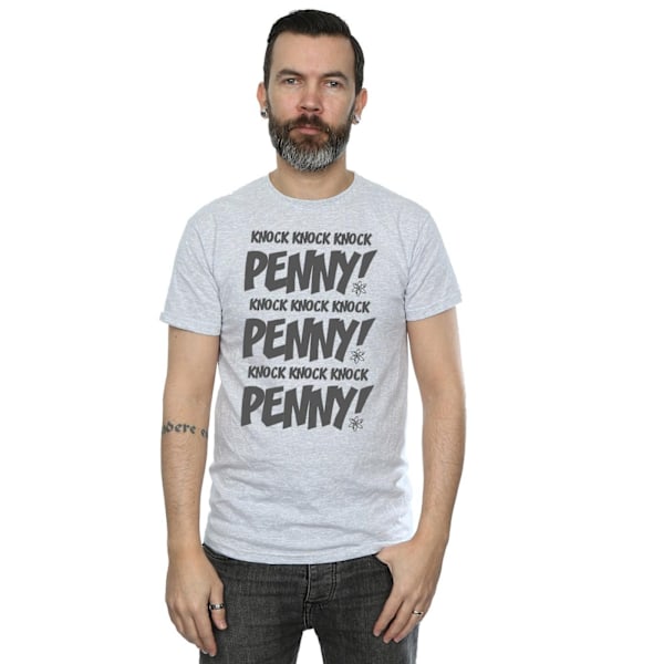 The Big Bang Theory Herr Sheldon Knock Knock Penny T-shirt L Sp Sports Grey L