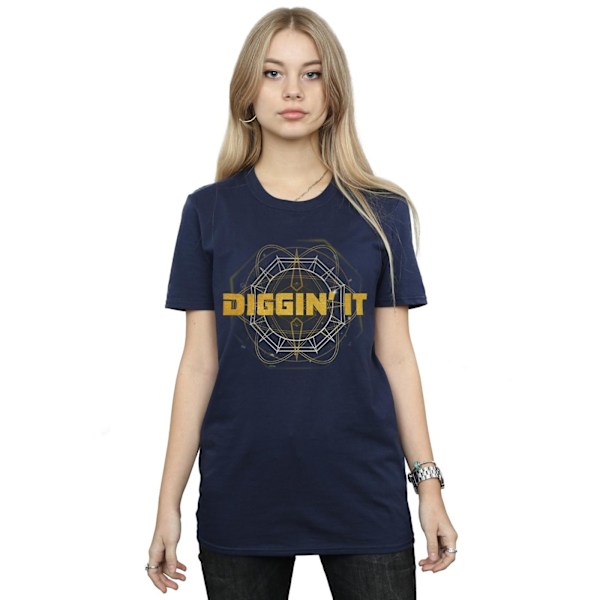 Disney Womens/Ladies Artemis Fowl Diggin´ It Bomull Boyfriend T-shirt Navy Blue XXL