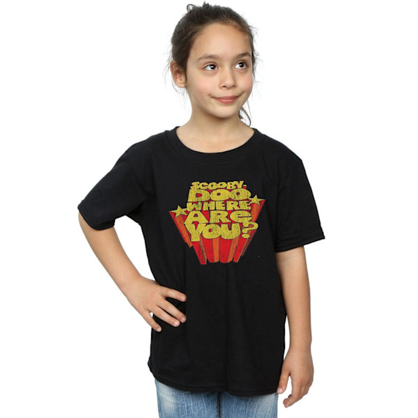 Scooby Doo Girls Where Are You? Bomull T-shirt 5-6 år Svart Black 5-6 Years