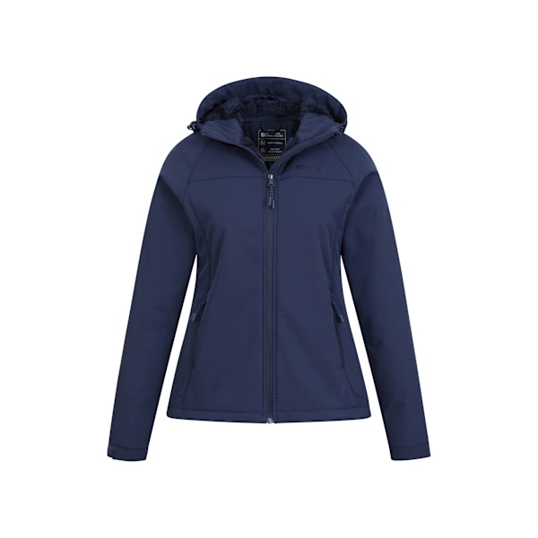 Mountain Warehouse Damjacka för Kvinnor/Damer Arctic med Fuskpälsfodrad Vattentät Dark Blue 18 UK