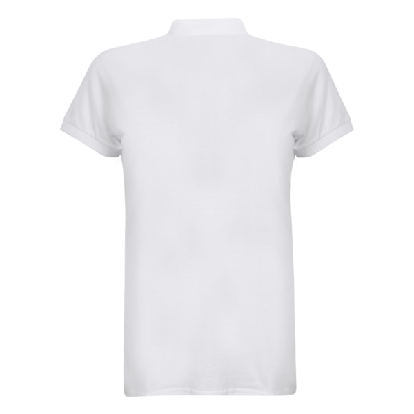 Henbury Dam/Kvinnors Mikrofina Kortärmad Polotröja 2XS Vit White 2XS