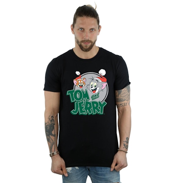 Tom And Jerry Herr Julhälsningar T-shirt 3XL Svart Black 3XL