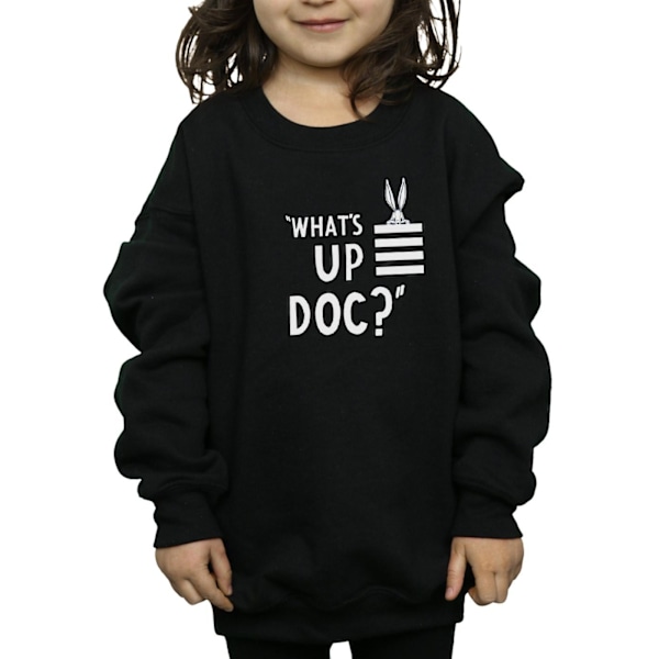 Looney Tunes Girls Bugs Bunny What´s Up Doc Stripes Sweatshirt Black 9-11 Years