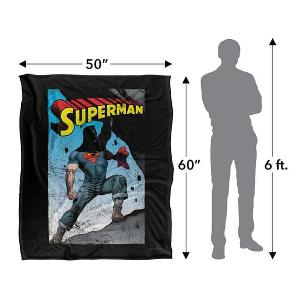 Superman Alternate Silky Supersoft Filt En Storlek Svart/Multi Black/Multicoloured One Size